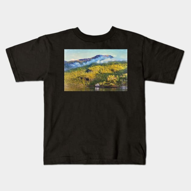 The View From Flåm Kids T-Shirt by IanWL